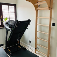 BenchK 111 Solid beech wood wall bars with adjustable pull-up bar